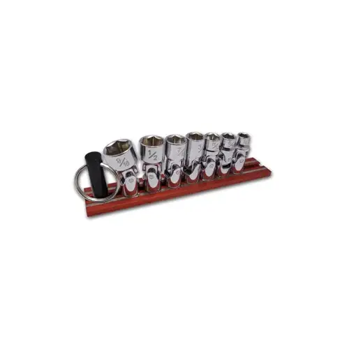 7 Pc Flex SAE Socket Set 1/4" 7 Pc Flex SAE Socket Set 1/4"
