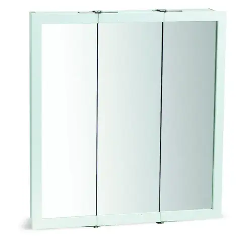 Surface Mount Tri-View Medicine Cabinet 24" X 24" White Surface Mount Tri-View Medicine Cabinet 24" X 24" White