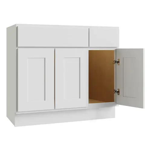 Reliabilt Parkstone 3-Door White Vanity, 42-in x 34-1/2-in x 21-in Reliabilt Parkstone 3-Door White Vanity, 42-in x 34-1/2-in x 21-in
