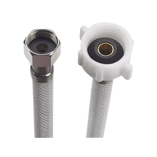 PVC Toilet Supply Line 1/2" Flare x 7/8" Ballcock x 12" PVC Toilet Supply Line 1/2" Flare x 7/8" Ballcock x 12"