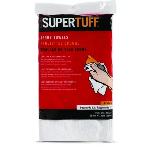 Terry Cloth Towels, Pack of 12 Terry Cloth Towels, Pack of 12