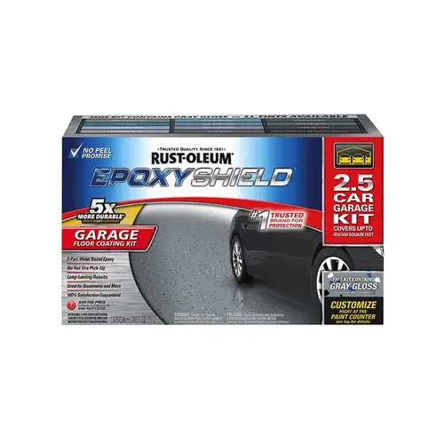 Rustoleum ExpoxyShield Gloss Gray Garage Floor Coating Rustoleum ExpoxyShield Gloss Gray Garage Floor Coating