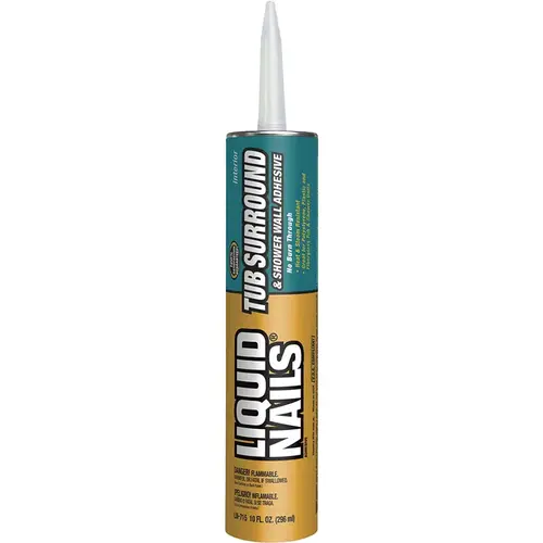 Liquid Nails Tub Surround & Shower Wall Adhesive 10oz Liquid Nails Tub Surround & Shower Wall Adhesive 10oz