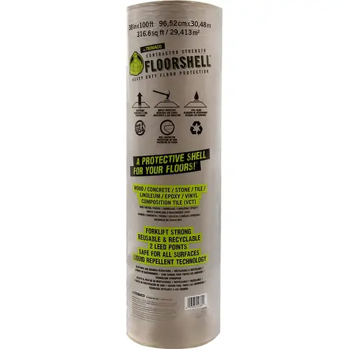 38"X100 ft Floor Shell with Liquid Repellent Technology 38"X100 ft Floor Shell with Liquid Repellent Technology
