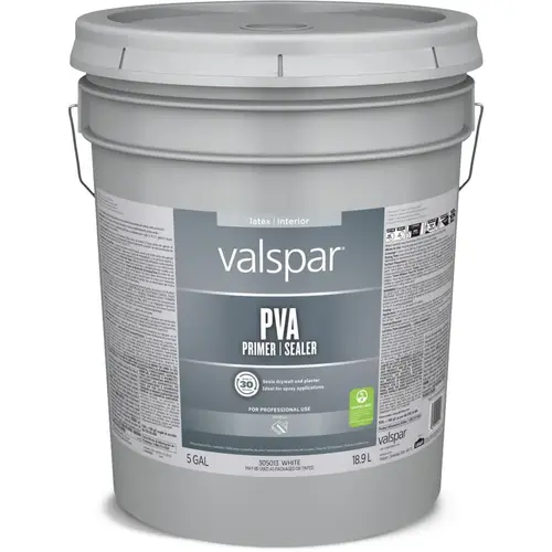 Valspar Pro Interior PVA Water-Based Wall and Ceiling Primer, 5-Gallon Valspar Pro Interior PVA Water-Based Wall and Ceiling Primer, 5-Gallon