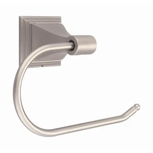 Square Base Euro Style Toilet Paper Holder, Brushed Nickel Square Base Euro Style Toilet Paper Holder, Brushed Nickel
