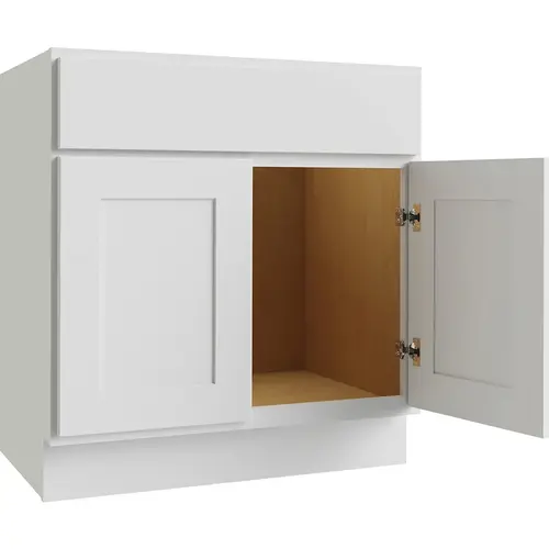 Reliabilt Parkstone White Vanity Base, 30-in x 34-1/2-in x 21-in Reliabilt Parkstone White Vanity Base, 30-in x 34-1/2-in x 21-in