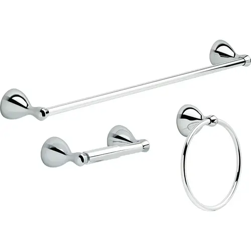 Foundations 3-pc Chrome Bathroom Hardware Set Foundations 3-pc Chrome Bathroom Hardware Set