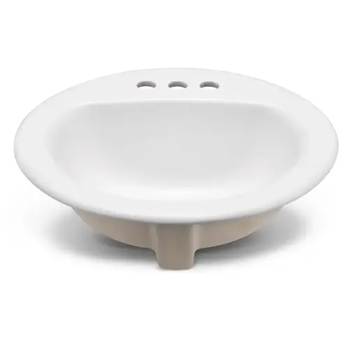 Niagara Liberty 19-in Round Drop-In Lavatory Sink, White Niagara Liberty 19-in Round Drop-In Lavatory Sink, White