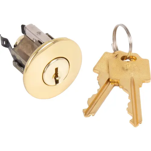 Cylinder Assembly for Highland and Tulip Knobs, WR Keyway, Polished Brass Cylinder Assembly for Highland and Tulip Knobs, WR Keyway, Polished Brass