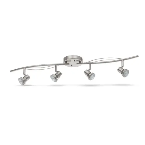 Bright Satin Nickel Adjustable Track Light 34" 4-Light Bright Satin Nickel Adjustable Track Light 34" 4-Light