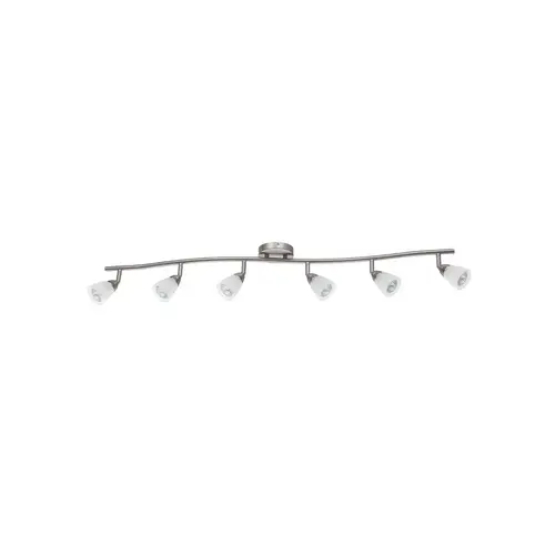Bright Satin Nickel Wave Track Light 44" 6-Light Bright Satin Nickel Wave Track Light 44" 6-Light
