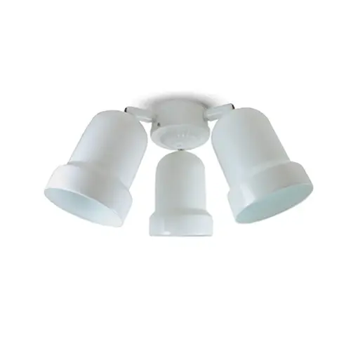 LED 3-Arm Metal Bullet Fan Light Kit White LED 3-Arm Metal Bullet Fan Light Kit White