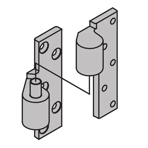 7230F 3/4" Offset Intermediate Pivot, Fire Rated - LH, Satin Stainless Steel 7230F 3/4" Offset Intermediate Pivot, Fire Rated - LH, Satin Stainless Steel