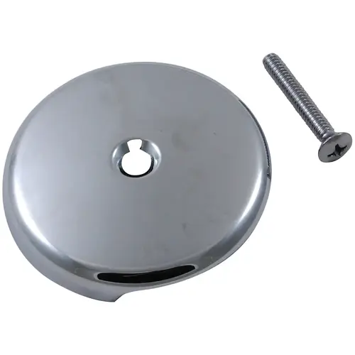 Overflow Plate with One Hole Chrome Overflow Plate with One Hole Chrome