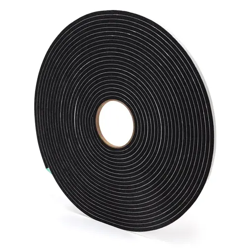 Single-Sided Foam Glazing Tape 1/4" x 1/4" x 50 ft Closed-Cell Vinyl - Black Single-Sided Foam Glazing Tape 1/4" x 1/4" x 50 ft Closed-Cell Vinyl - Black