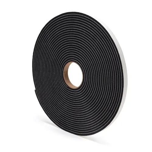 Single-Sided Foam Glazing Tape 1/4" x 3/4" x 50 ft Closed-Cell Vinyl - Black Single-Sided Foam Glazing Tape 1/4" x 3/4" x 50 ft Closed-Cell Vinyl - Black