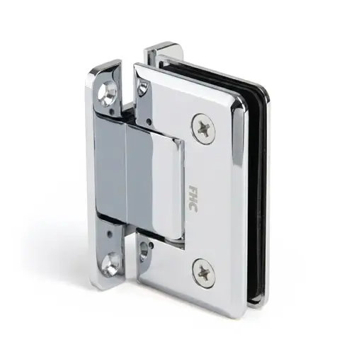 Hydraulic Series Preston Beveled Wall Mount Hinge - Full Back Plate - Polished Chrome Hydraulic Series Preston Beveled Wall Mount Hinge - Full Back Plate - Polished Chrome