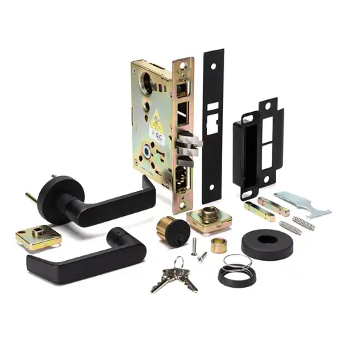 Kit for 6X10 Store Room Center Lock - Matte Black Kit for 6X10 Store Room Center Lock - Matte Black