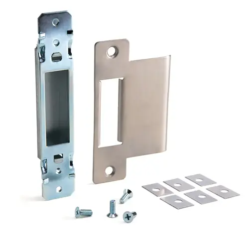 Deadbolt/Latch Strike for Center Hung Door 4" Depth Frame 7379 Deadbolt/Latch Strike for Center Hung Door 4" Depth Frame 7379