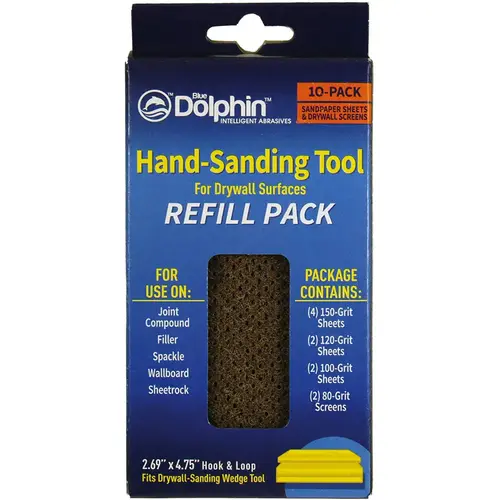Dolphin Exterior Sanding Tool Refill 10/Pk Dolphin Exterior Sanding Tool Refill 10/Pk