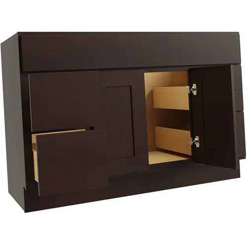 Reliabilt Parkstone 4-Drawer Espresso Vanity, 48-in x 34-1/2-in x 21-in Reliabilt Parkstone 4-Drawer Espresso Vanity, 48-in x 34-1/2-in x 21-in