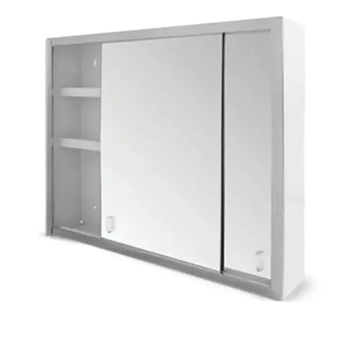 Surface Medicine Cabinet Sliding Mirrored Doors 24" x 19" Surface Medicine Cabinet Sliding Mirrored Doors 24" x 19"