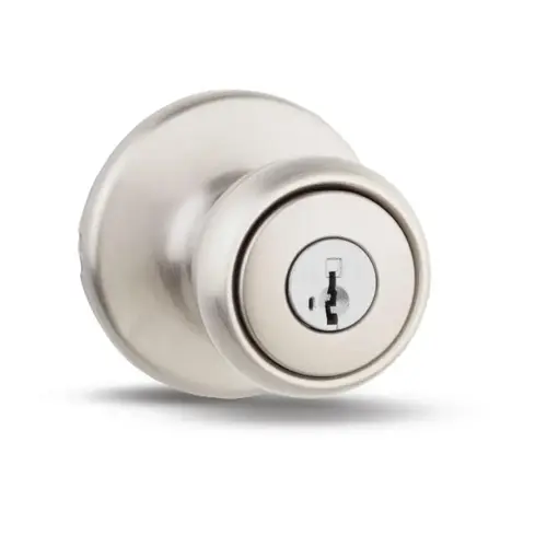 Kwikset SmartKey Tylo Entry Knob Satin Nickel Kwikset SmartKey Tylo Entry Knob Satin Nickel