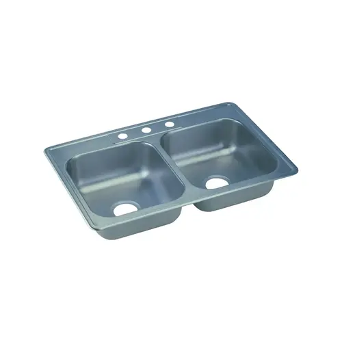 Elkay Stainless Steel Kitchen Sink Double Bowl 3-Hole Elkay Stainless Steel Kitchen Sink Double Bowl 3-Hole