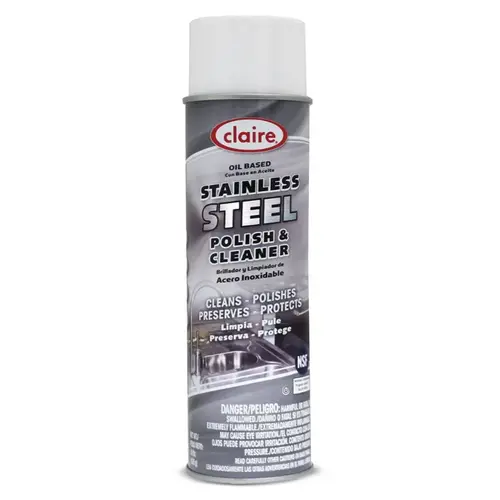 Claire Oil-Based Stainless Steel Cleaner 15 oz Aerosol Claire Oil-Based Stainless Steel Cleaner 15 oz Aerosol