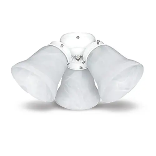 LED 3-Arm Alabaster Fan Light Kit White LED 3-Arm Alabaster Fan Light Kit White