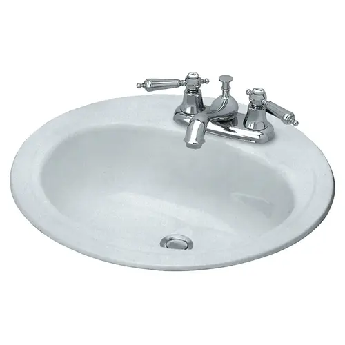 Briggs 19-in Round Steel Lavatory Sink, White Briggs 19-in Round Steel Lavatory Sink, White