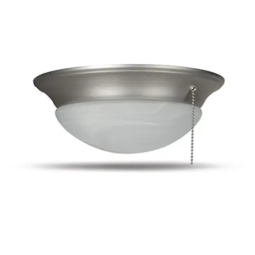 LED Alabaster Glass Twist-On Light Kit Satin Nickel LED Alabaster Glass Twist-On Light Kit Satin Nickel