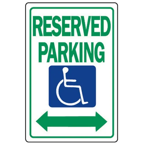 Reserved/Handicap Sign Aluminum 12" x 18" Reserved/Handicap Sign Aluminum 12" x 18"