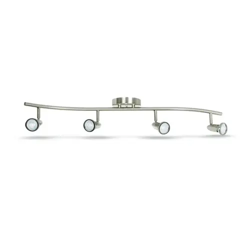 LED Wave Track Light 34" 4-Light Bright Satin Nickel LED Wave Track Light 34" 4-Light Bright Satin Nickel