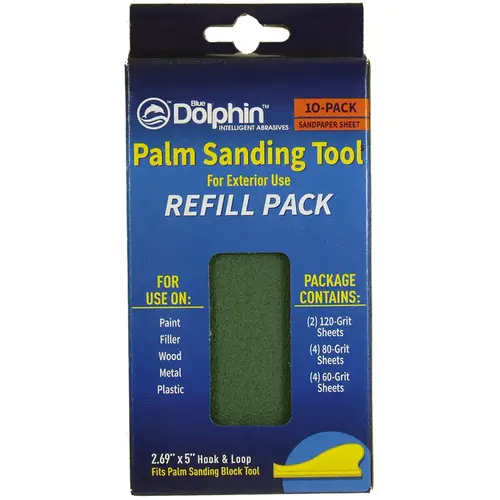 Dolphin Drywall Sanding Tool Refill 10/Pk Dolphin Drywall Sanding Tool Refill 10/Pk