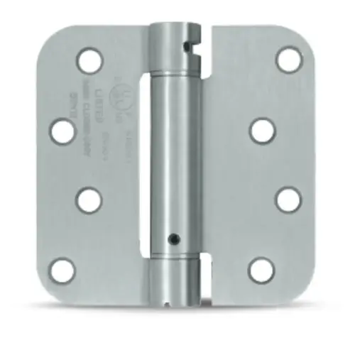 Door Hinge Self-Closing 5/8" Radius Corner 4" Satin Chrome Door Hinge Self-Closing 5/8" Radius Corner 4" Satin Chrome