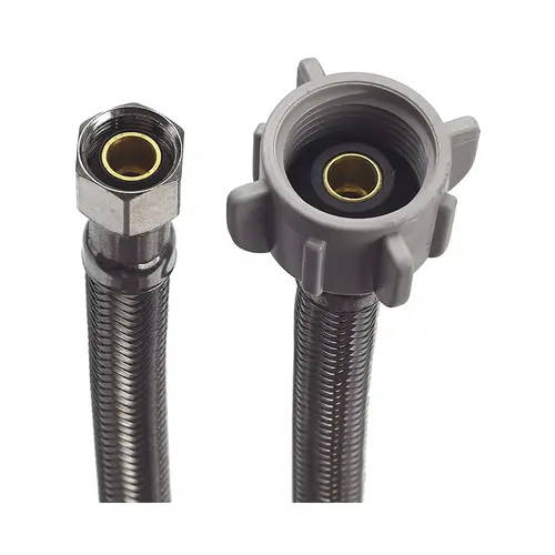 Stainless Steel Toilet Supply Line 3/8" Comp x 7/8" BC x 12" Stainless Steel Toilet Supply Line 3/8" Comp x 7/8" BC x 12"