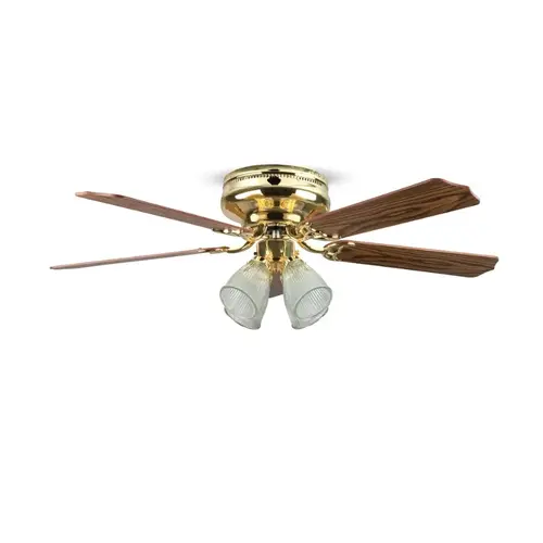 52" 5-Blade Hugger Fan with LED Light Kit Polished Brass 52" 5-Blade Hugger Fan with LED Light Kit Polished Brass