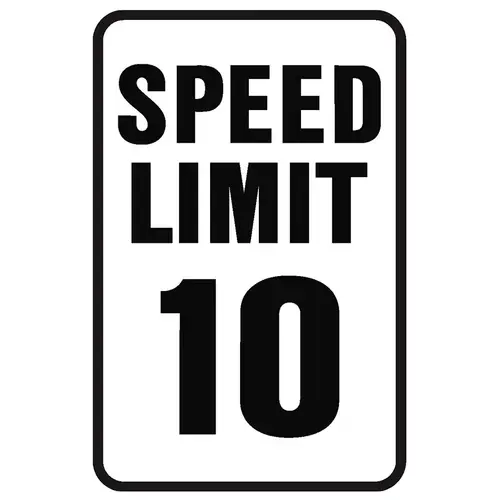 Speed Limit Sign 10 MPH Aluminum 12" x 18" Speed Limit Sign 10 MPH Aluminum 12" x 18"