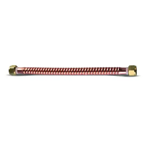 18" Copper Water Heater Connector 3/4" FIP X 3/4" FIP 18" Copper Water Heater Connector 3/4" FIP X 3/4" FIP
