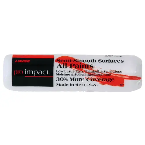 Pro Impact White Synthetic Lambskin Roller Cover, 3/8" Nap x 9" Width Pro Impact White Synthetic Lambskin Roller Cover, 3/8" Nap x 9" Width