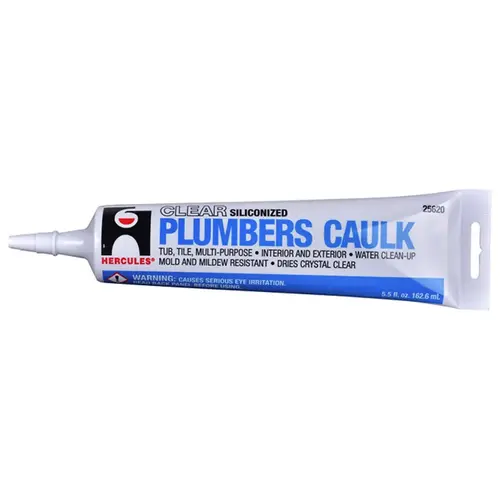 Siliconized Acrylic-Latex Clear Plumber's Caulk 5.5 Oz Siliconized Acrylic-Latex Clear Plumber's Caulk 5.5 Oz