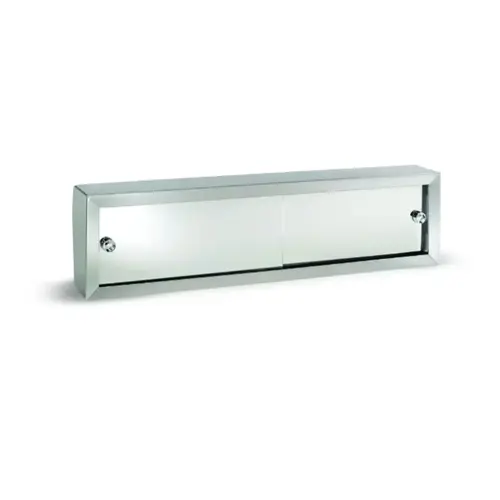 Sliding Mirrored Door Cosmetic Box 48" x 9" Sliding Mirrored Door Cosmetic Box 48" x 9"