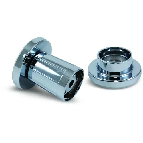 Adjustable Chrome ABS Shower Rod Ends - pack of 5 Adjustable Chrome ABS Shower Rod Ends - pack of 5
