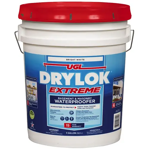UGL Drylok Extreme Waterproofer White Latex 5-Gal UGL Drylok Extreme Waterproofer White Latex 5-Gal