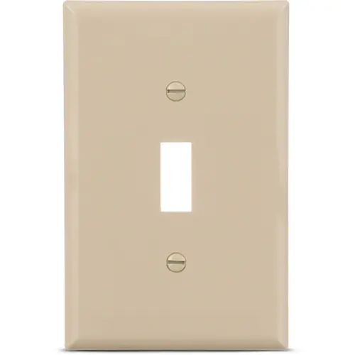 Eaton 1-Gang Midsize Ivory Polycarbonate Toggle Wall Plate, Pack of 10 Eaton 1-Gang Midsize Ivory Polycarbonate Toggle Wall Plate, Pack of 10