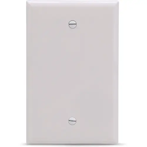 Eaton 1-Gang Midsize White Polycarbonate Blank Wall Plate Eaton 1-Gang Midsize White Polycarbonate Blank Wall Plate