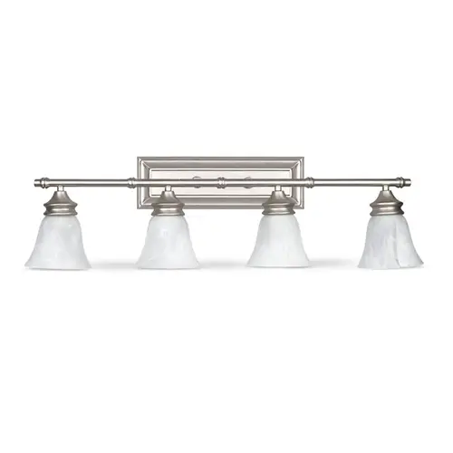 Maddox 4-Light Bright Satin Nickel Vanity Fixture Maddox 4-Light Bright Satin Nickel Vanity Fixture