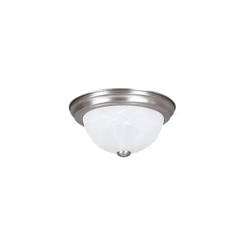 13" Ceiling Dome Fixture 2-Bulb Satin Nickel 13" Ceiling Dome Fixture 2-Bulb Satin Nickel